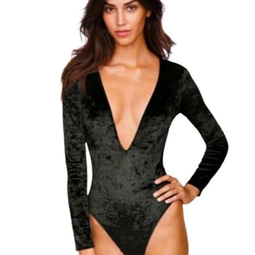 Victoria's Secret Crushed Velvet Bodysuit size medium and large